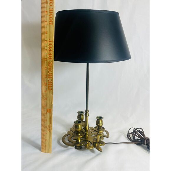 Prestigious Chapman Brass Bouillotte Table Lamp Candelabra  Dual Light 1972 - Picture 14 of 14